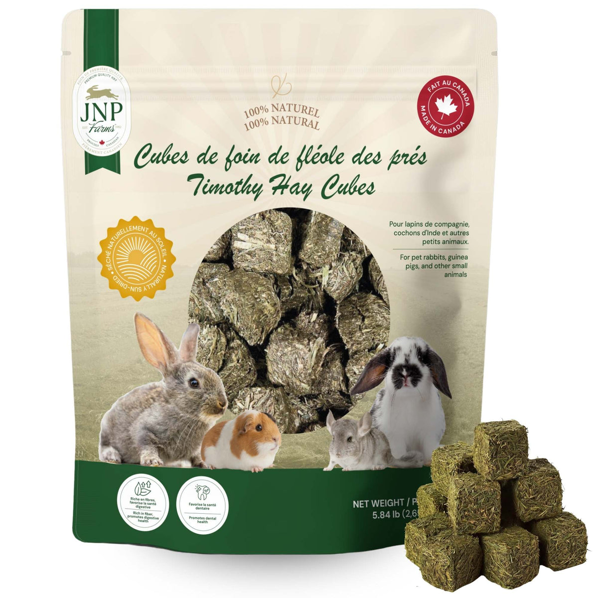5.8lb | Timothy Hay Cubes for Small Animals